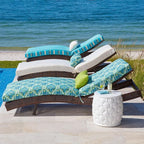 BrylaneHome 84" Chaise Cushion - Poppy Stripe