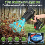 Blumway Leaf Blower Cordless with Battery, Handheld Leaf Blower, Electric Cordless Leaf Blowers with 2 Pcs 3.0Ah Batteries and Charger for Lawn Care, Patio, Leaves, Dust, Car