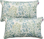 Pack of 2 Patio Lumbar Pillows, 12"x20" Fade Resistant Outdoor Waterproof Lumbar Pillow with Inners, Decorative Garden Lumbar Cushions for Home Patio Terrace Sofa Use
