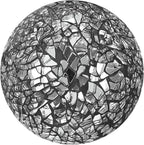 Decorative Ball for Bowls, 3 Inch Mosaic Glass Balls Decorative Glass Orbs for Home Decor/Dining Tables/Wedding Party/Coffee Table/Centerpiece Decor [Black]