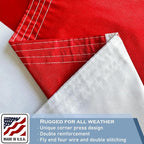 Texas State Flag 3x5 FT Made in The USA- Heavy Duty Vibrant Colours Double Sided Texas TX Flag with 2 Brass Grommets for Home/Company/Indoor Outdoor Decoration