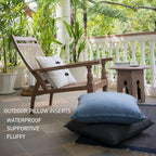 22 x 22 Outdoor Pillow Insert Pack of 2 Patio Furniture Pillows Cushion Waterproof Square Throw Pillow Inserts Decorative Couch Pillow Inserts White Sofa Sham Cushion Stuffer