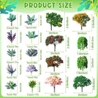 116 Pcs Fairy House Accessories Kit Miniature Garden Accessories Terrarium Decoration Mini Diorama Figurines Miniature Landscape Trees Simulated Succulents for DIY Garden Doll House Craft