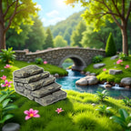 1Pc Gray Outdoor Miniature Resin Bridge Stair Stone Straight Bridge Stairs Stone Steps Garden Fairy Ornament Flower Pot Plant Micro Landscaping Decor Bonsai Craft Straight Stairs Statues Décor