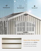 6X4 FT Metal Garden Sheds & Outdoor Storage with Sloping Roof,Lockable Door for Backyard,Patio
