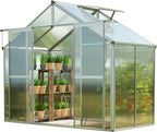 Greenhouse Topas 2 Aluminum Frame 7.4 x 4.4 ft with Approx. 8 mm Polycarbonate Panels