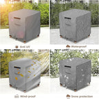 okcool Patio Wicker Side Table Cover,Waterproof Square Patio Small Side Table Cover,Suitable for 3-Piece Outdoor Wicker Patio Bistro Set Side Table,22W x 22D x 18H inch