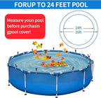 24 Feet Round Leaf Net Cover for Above Ground Pool,Mesh Pool Net Cover with 18 Pcs Pool Cover Clips Fits 24FT Above Ground Pools, Keeps Leaves Out of Your Pool (Black, 24FT)