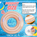 2 PCS Striped Pool Floats for Adults Swimming Rings Tube with Handles -Inflatable Pool Float Tube for Adults Pool Floats for The Beach, Party, Vacation