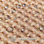 Kevin Textile Outdoor Waterproof Throw Pillow Covers Pack of 2 Weaving Texture Water Resistant Outside Decorative Cushion Covers for Garden Patio Tent Balcony Bench Couch Sofa 16x16 Inch, Light Brown