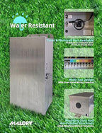 MALORY 600W Low Voltage Transformer with Timer & Photocell for Landscape Lighting,120V AC to 12/13/14/15/16/17/18/22V Multi-Tap Power Supply for Outdoor Landscape Lights,Yard Lights,Garden Lights