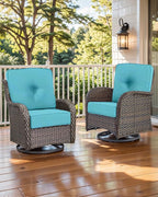 Luxury 22x24/22x25 6-Inch Outdoor Deep Seat Cushions Set of 6 - Comfortable Patio Zipper Chair Cushion for Wicker Wicker Rocking Gilider Loveseat Couch Sectional Sofa - Turquoise