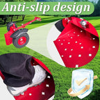 Wheels Lawn Mower Sulky for Lawn and Landscape Professionals,Mudguard Design,Anti-Skid Design, Vacuum tire (Red)