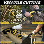 2-in-1 Cordless Pole Saw & Mini Chainsaw – 6-Inch Powerful Brushless Motor, Electric Tree Trimmer & Wood Cutter for Outdoor Pruning and Wood Cutting, Battery Included