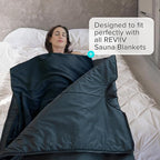 Sauna Blanket Insert Towel - 2 Pack Soft Black Cotton Waffle - Comfortable and Easy Home Sessions Minimal Cleanup - Super Absorbent Sauna Towel