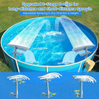 Pool Fountain for Above and Inground Pools,Upgraded Dual Spray Pool Aerator with 9-Color LED Lights and 4 Modes, 360° Adjustable Pool Sprinkler Fountain Pool Cooler Pool Accessories Pool Decor