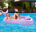 HeySplash Pool Lounger Float for Adult, Inflatable Pool Floats Bed Cooling Contour Lounger Rafts, Water Rafts for Lake, Outdoor Beach Pool Party