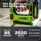 Greenworks 48V (2x24V) Cordless Yard Tool Combo - 21" Self - Propelled Lawn Mower, 12" Trimmer, Blower + 24V 3/8" Crown Stapler