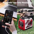 maXpeedingrods 4000 Watt Inverter Generator Portable, Bluetooth® App Remote Data Monitor, RV Ready, Gas Powered Generator with CO Alarm for Outdoor Camping, Home Backup