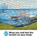 14ft Cotton Rope Hammocks for 2 Person (Aqua, Queen)