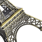 ESHATO Bronze Metal Eiffel Tower Statue, 10inch Decorative Figurine Replica Stand Holder for Cake Topper Table Decor Gift Party Home Decoration