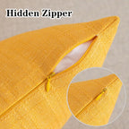 Kevin Textile Pack of 2 Outdoor Waterproof Pillow Covers - Decorative Farmhouse Throw Pillow Covers for Couch, Patio, Tent, Bed, Sofa, Living Room - 16x16 Inch Sunflower Yellow