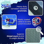Winter Swimming Pool Cover for 24 ft Aboveground Round Pool Size, Deluxe Choice Series, Solid Material, Color - Steel Gray, Pool Cover Choice 5924-4CHOICE