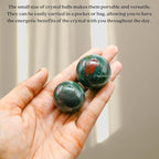 Amazing Gemstone Bloodstone Crystal Ball - 1" Inches Crystal Sphere Meditation Balls for Witchcraft and Decorative Balls - Crystals and Healing Stones Beginners Gift (Pack of 1)