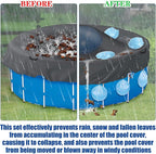 5Ft Pool Pillows with 16PCS Pool Cover Weights, Winter PVC Pool Pillows for Above Ground Pools with Pool Cover Weights for Support & Fix Swimmingpool Covers (5Ft +16PCS)