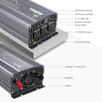 LEESKY 1000W Pure Sine Wave Power Inverter 12V DC to 120V AC Converter with LCD Remote Controller UL-Certified Fuses Compatible with Lithium Battery Starlink for Car RV Truck Solar Home Off-Grid Use