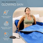 LifePro RejuvaWrap Far Infrared Sauna Blanket for Detox & Relaxation – Available in 5 Colors & 3 Models – Portable Sauna Blanket Infrared for Muscle Relief, Circulation & Recovery – 9 Heat Levels