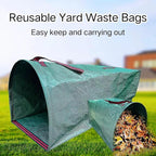 Leaf Collector – 3-Pack Heavy Duty Yard Waste Bags, 40-Gallon Collapsible & Reusable for Grass Clippings, Leaves & Garden Debris