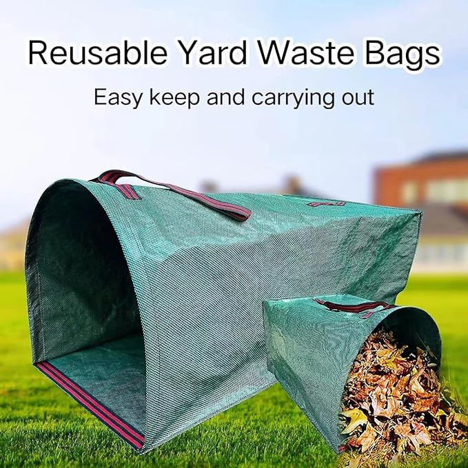 Leaf Bag Holder – Collapsible Yard Waste Bag, Reusable Garden Debris Bag for Leaves, Lawn Trash, Camping, Parties & Laundry