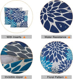 Outdoor Throw Pillows Waterproof Set of 2 Patio Pillows 18×18 Inch Decorative Pillows for Bed, Couch, Sofa and Patio Furniture
