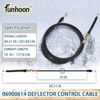 06900614 Deflector Control Cable for Ariens 921024 921029 921030 921032 921038 921040 921045 921046 921047 Deluxe 24" 28" 30" 32" Platinum SHO 24" 30" AX 254cc Engine Snow Blowers