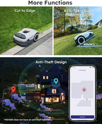 ANTHBOT Genie3000 Robot Lawn Mower - NO Wire, Full Band RTK+4-Eye Vision Robotic Lawnmower for 0.91 Acre, Auto Mapping, Multi-Zone Management, Accurate Obstacle Avoidance, Intelligent Path Planning