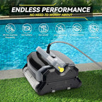 Fully Automatic Robot Swimming Pool Vacuum Cleaner, with Wall-Climbing Function, 360 Degree Kink Free Patented Technology, Swimming Pool Cleaning Robot, Large Filter Installed On The Top,82 Ft