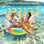 HeySplash Pool Lounger Float for Adult, Inflatable Pool Floats Bed Cooling Contour Lounger Rafts, Water Rafts for Lake, Outdoor Beach Pool Party