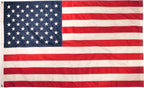 Super Tough 2ft x 3ft Sewn Nylon American Flag (Imported) | All-Weather Outdoor Flag | Embroidered Stars & Sewn Stripes | Heavy Canvas Heading with Brass Grommets | Fade & Fray Resistant