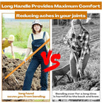 3 Sets Pitch Fork for Gardening, 9 Tines Wide Pitchfork 47.2 Inch Garden Manure Fork with Long Hardwood Handle Heavy Duty Mulch Forks Horse Stall Forks for Mulch, Hay, and Gardening
