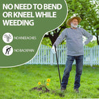 Weed Puller, Stand Up Weed Puller Tool with Steel Long Handle & 4-Claw Steel Head, 46" Adjustable Handle Weeder Tool, Easily Remove Weeds Root Without Bending, Pulling, or Kneeling