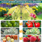 Grow Lights for Indoor Plants Yellow Light with 15-63 inches Adjustable Tripod Stand Plant Light with 4/8/12H Timer with Remote Control