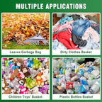 CAMPFIRE 2 Pack 53 Gallon Reusable Yard Waste Bags, Collapsible Dustpan-Type Garden Leaf Bags For Lawn Debris,Leaf Collector,Lawn And Leaf Trash Bags