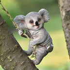 Outdoor Koala Resin Hanging - Rope Decor Statue, Animal Suspended Ornament, Ideal for Outdoor Patio, Lawn & Courtyard Decoration, Housewarming Gift for Friends