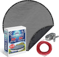 Winter Swimming Pool Cover for 30 ft Aboveground Round Pool Size, Top Choice Series, Solid Material, Color - Platinum Gray, Pool Cover Choice 3030-4CHOICE