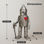 Tin Man Outdoor Statue – Whimsical Metal Yard Decor for Lawn or Patio – Unique Weatherproof Ornament – Giftable Sculpture for Outdoor Enthusiasts
