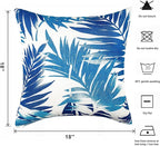 Outdoor Pillow Cover, Outdoor Lumbar Pillow Covers 2PCS Waterproof Pillow Covers 18x18 Inch Home Decor for Furniture Patio Couch Bed Sofa Bedroom