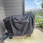 Turtle Life Pellet Grill Cover, Heavy Duty All Weather Protection Wood Pellet Smoker Barbecue Cover for Pit Boss 820&850 Series Z Grill 700, Black, 58" Wx27”Dx46.5”H
