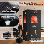 Portable Home Sauna Steam Machine with Remote Control - 1600w 4l Upgrated Fast-Heating System, 9-Level Adjustable Steam & 120-Min Timer, for Home Spa Sauna Accessories