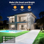 Onforu 65W Smart LED Flood Lights Outdoor, 6500LM Brightness Adjustable, APP Control Tunable 2700K-6500K, WiFi Alexa Security Lights with Timer & 4 Lighting Head, Exterior Floodlight for Yard Garage